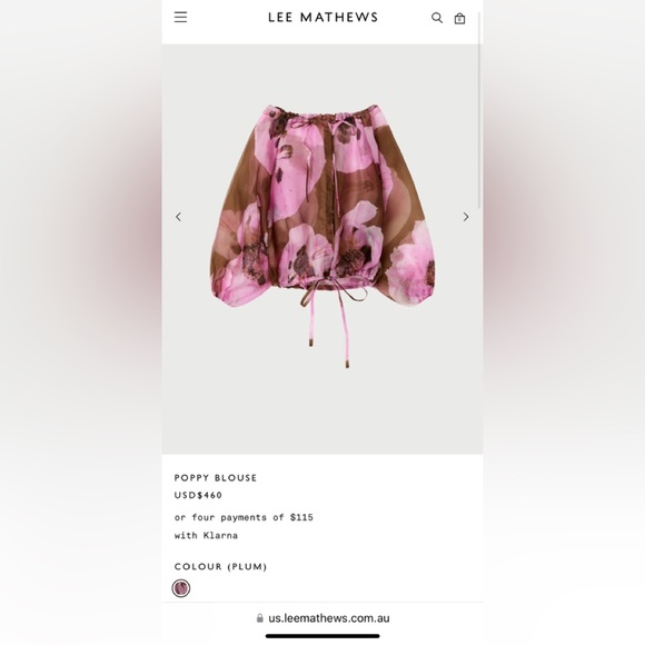 Lee Mathews POPPY BLOUSE - Picture 2 of 5